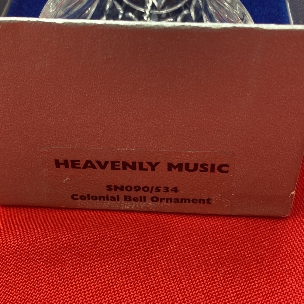 Mikasa Crystal  "Heavenly Music" Colonial Bell Christmas Ornament - Picture 5 of 6
